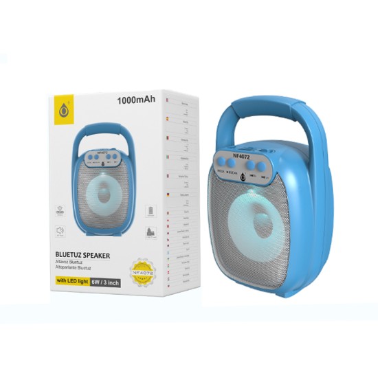 COLUNA DE SOM PORTÁTIL BLUETOOTH ONEPLUS NF4072 FM/TWS/USB AZUL